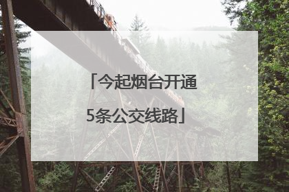 今起烟台开通5条公交线路