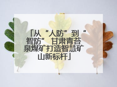 从“人防”到“智防” 甘肃青苔泉煤矿打造智慧矿山新标杆