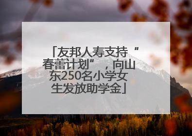 友邦人寿支持“春蕾计划”，向山东250名小学女生发放助学金