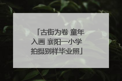 古街为卷 童年入画 襄阳一小学拍摄别样毕业照