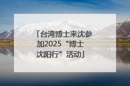 台湾博士来沈参加2025“博士沈阳行”活动