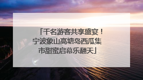 千名游客共享盛宴！宁波象山高塘岛西瓜集市甜蜜启幕乐翻天