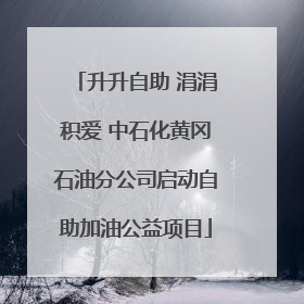 升升自助 涓涓积爱 中石化黄冈石油分公司启动自助加油公益项目