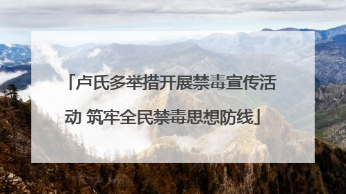 卢氏多举措开展禁毒宣传活动 筑牢全民禁毒思想防线