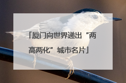 厦门向世界递出“两高两化”城市名片
