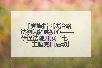 党旗指引法治路 法徽闪耀映初心——伊通法院开展“七一”主题党日活动