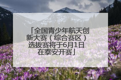全国青少年航天创新大赛（综合赛区）选拔赛将于6月1日在泰安开赛