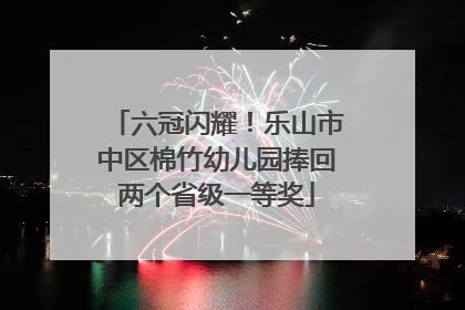 六冠闪耀！乐山市中区棉竹幼儿园捧回两个省级一等奖