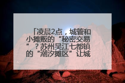 凌晨2点，城管和小摊贩的“秘密交易”？苏州吴江七都镇的“潮汐摊区”让城市管理有了人情味