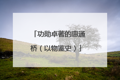 功勋卓著的惠通桥（以物鉴史）