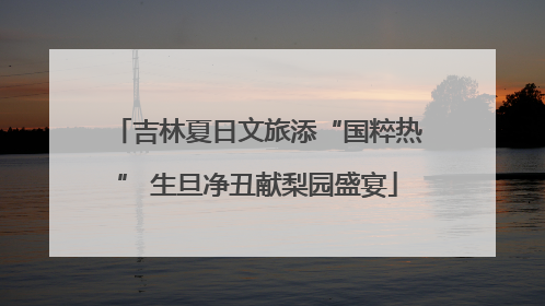 吉林夏日文旅添“国粹热” 生旦净丑献梨园盛宴