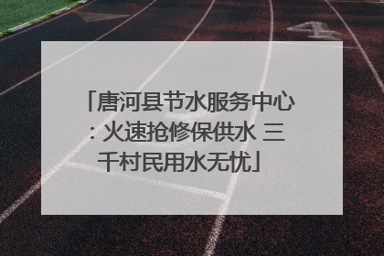 唐河县节水服务中心：火速抢修保供水 三千村民用水无忧