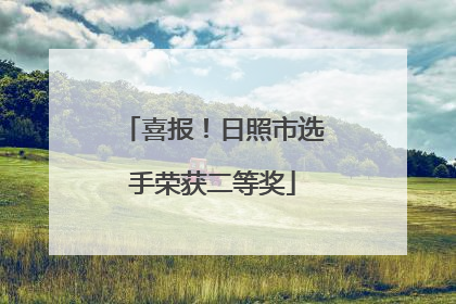 喜报！日照市选手荣获二等奖