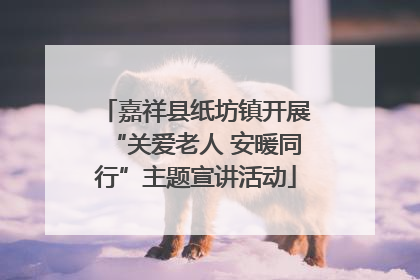 嘉祥县纸坊镇开展“关爱老人 安暖同行”主题宣讲活动
