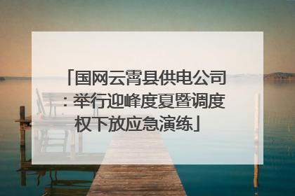 国网云霄县供电公司：举行迎峰度夏暨调度权下放应急演练