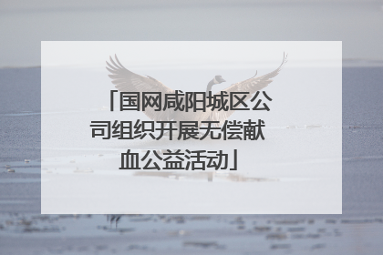 国网咸阳城区公司组织开展无偿献血公益活动