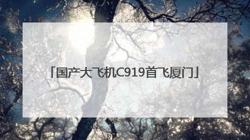 国产大飞机C919首飞厦门