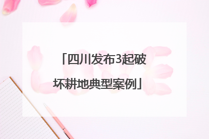 四川发布3起破坏耕地典型案例
