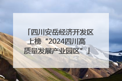 四川安岳经济开发区上榜“2024四川高质量发展产业园区”