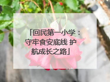 回民第一小学：守牢食安底线 护航成长之路