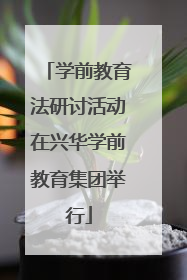 学前教育法研讨活动在兴华学前教育集团举行