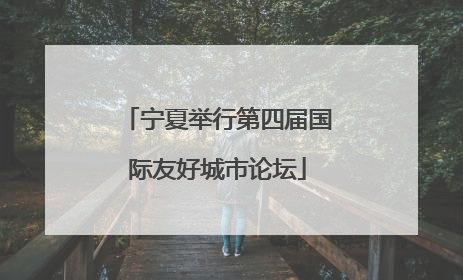 宁夏举行第四届国际友好城市论坛