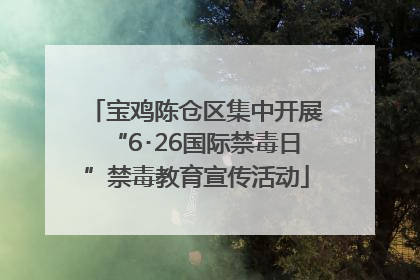 宝鸡陈仓区集中开展“6･26国际禁毒日”禁毒教育宣传活动