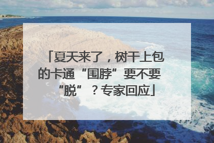 夏天来了，树干上包的卡通“围脖”要不要“脱”？专家回应