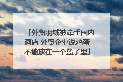 外贸羽绒被牵手国内酒店 外贸企业说鸡蛋不能放在一个篮子里