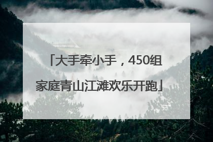 大手牵小手，450组家庭青山江滩欢乐开跑