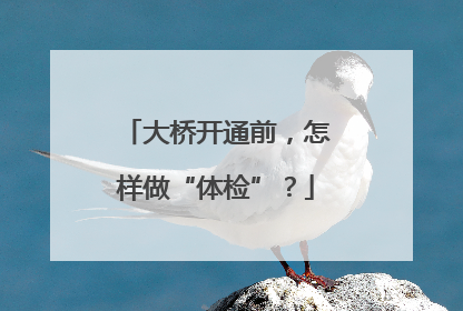 大桥开通前，怎样做“体检”？