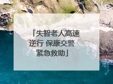 失智老人高速逆行 保康交警紧急救助