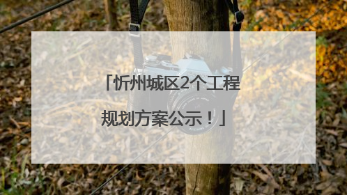 忻州城区2个工程规划方案公示！