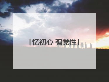 忆初心 强党性