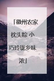 徽州农家枕头粽 小巧玲珑乡味浓