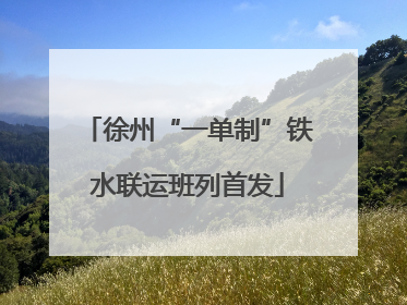 徐州“一单制”铁水联运班列首发