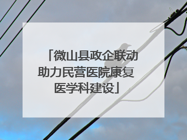 微山县政企联动助力民营医院康复医学科建设