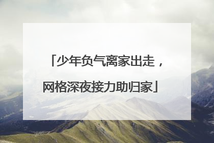 少年负气离家出走，网格深夜接力助归家
