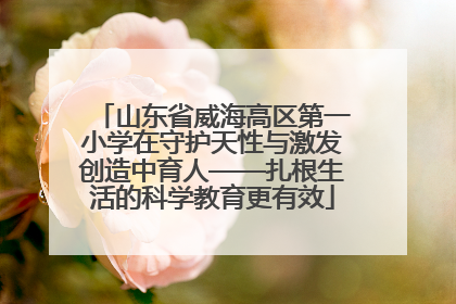 山东省威海高区第一小学在守护天性与激发创造中育人——扎根生活的科学教育更有效