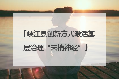 峡江县创新方式激活基层治理“末梢神经”