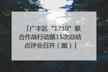广丰区“1710”联合作战行动第15次总结点评会召开（图）
