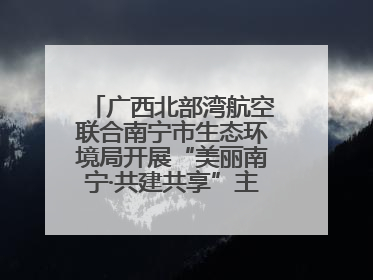 广西北部湾航空联合南宁市生态环境局开展“美丽南宁·共建共享”主题航班活动
