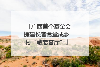 广西首个基金会援建长者食堂成乡村“敬老客厅”