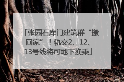 张园石库门建筑群“搬回家”！轨交2、12、13号线将可地下换乘