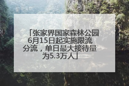 张家界国家森林公园6月15日起实施限流分流，单日最大接待量为5.3万人