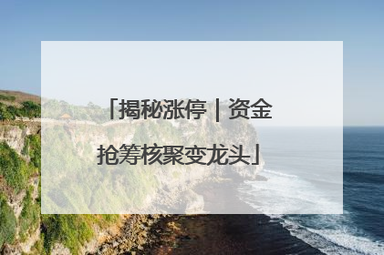 揭秘涨停｜资金抢筹核聚变龙头