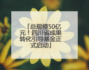 总规模50亿元！四川省成果转化引导基金正式启动