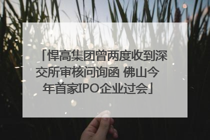 悍高集团曾两度收到深交所审核问询函 佛山今年首家IPO企业过会