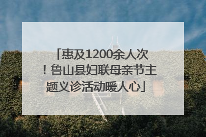 惠及1200余人次！鲁山县妇联母亲节主题义诊活动暖人心