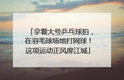 拿着大号乒乓球拍，在羽毛球场地打网球！这项运动正风靡江城